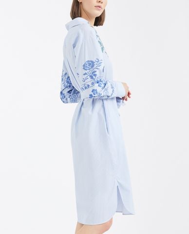  WEEKEND MAX MARA - Đầm midi cổ bẻ tay dài in hoa thời trang 