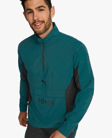  PUMA - Áo khoác thể thao nam thể thao cổ trụ phối zip Fit Woven Half Zip Training 