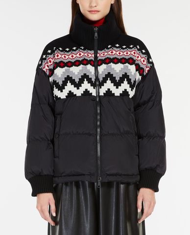  WEEKEND MAX MARA - Áo khoác phao nữ cổ cao phối đan len Tirana 