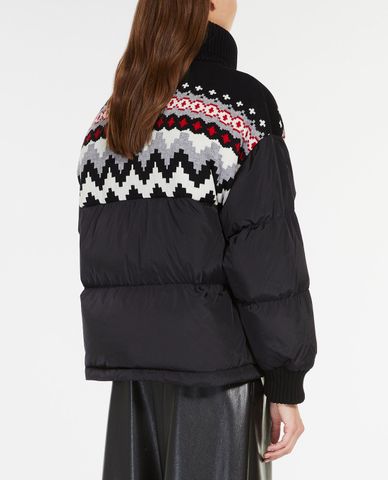  WEEKEND MAX MARA - Áo khoác phao nữ cổ cao phối đan len Tirana 