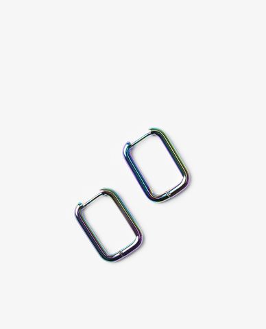  CECI - Khuyên tai nữ khoen hình chữ nhật cá tính 