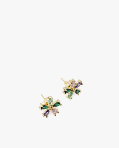  CECI - Khuyên tai nữ đính đá nhiều màu trẻ trung 