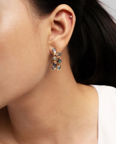  CECI - Khuyên tai nữ nửa khoen đính đá lấp lánh 