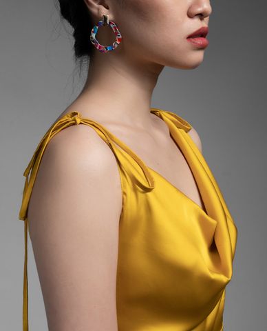  CECI - Khuyên tai nữ khoen tròn lớn cá tính 