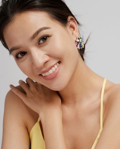  CECI - Khuyên tai nữ đính đá đủ màu nổi bật 