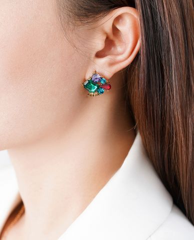  CECI - Khuyên tai nữ thiết kế đính đá thời trang 