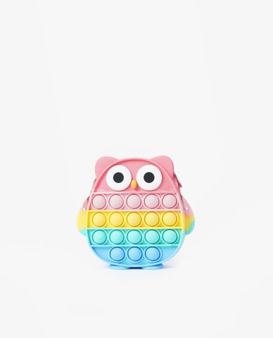  CECI - Túi đeo chéo nữ hình cú mèo phối thiết kế bấm bong bóng 