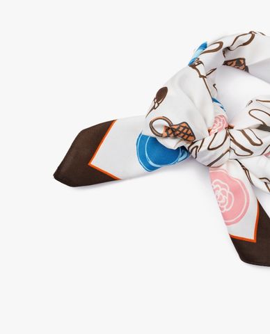  CECI - Khăn choàng dáng ngắn phối hình vẽ nhỏ dễ thương 