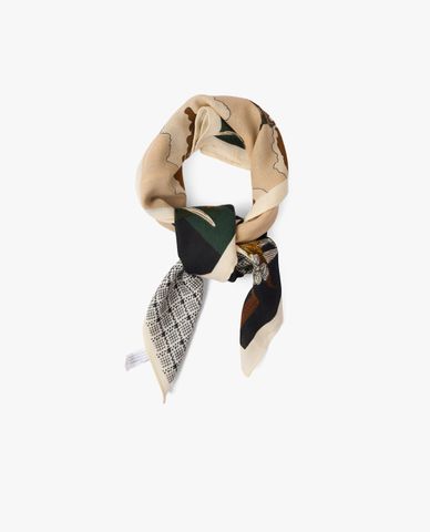  CECI - Khăn choàng nữ phom vuông in hoa trẻ trung 