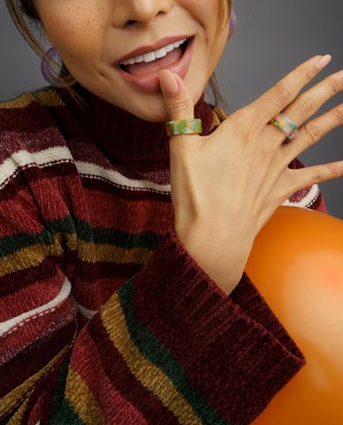  CECI - Set 3 nhẫn nữ bản to hiện đại 