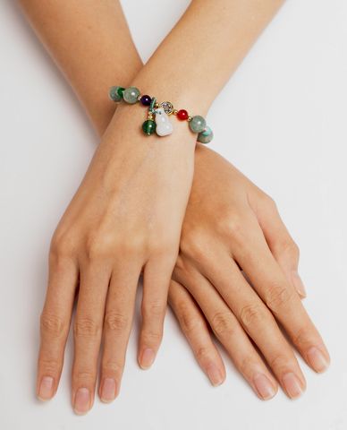  CECI - Vòng đeo tay nữ chuỗi hạt đá nhiều màu nổi bật 