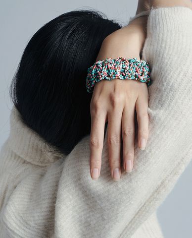  CECI - Vòng đeo tay nữ chuỗi hạt bản lớn thời trang 