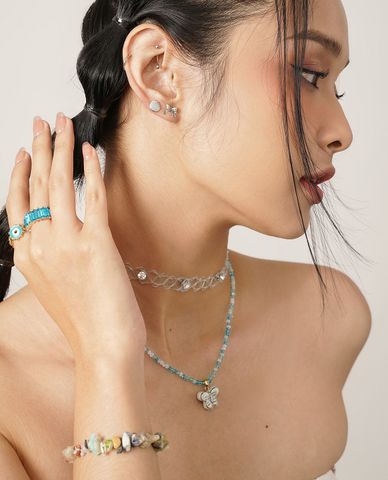  CECI - Vòng đeo tay nữ chuỗi đá pha lê sặc sỡ 