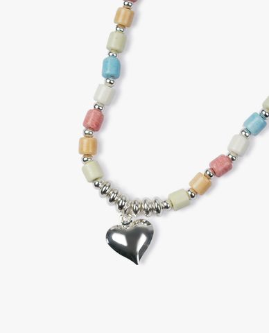  CECI - Vòng cổ phối hạt mặt trái tim trẻ trung 