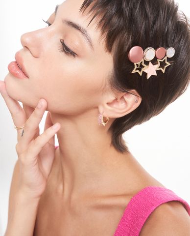  CECI - Set 8 kẹp tóc nữ dáng dài đính đá sang trọng 