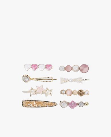  CECI - Set 8 kẹp tóc nữ dáng dài đính đá sang trọng 