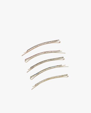  CECI - Set 10 kẹp tóc nữ kim loại dáng dài đính đá 