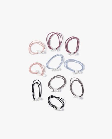  CECI - Set 10 dây buộc tóc nữ nhiều vòng bản nhỏ 