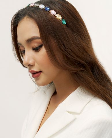  CECI - Băng đô cài tóc nữ đính đá nhiều màu sang trọng 