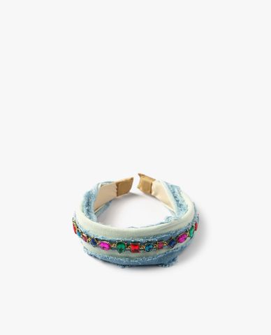  CECI - Băng đô vải nữ bản lớn đính đá nhiều màu trẻ trung 