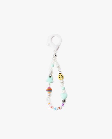  CECI - Móc khóa nữ dây chuỗi hạt Happy 