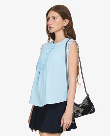  GIGI - Áo sát nách nữ xếp li nữ tính 