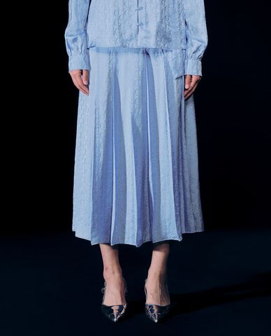  GIGI - Chân váy xếp li midi lưng thun nữ tính 