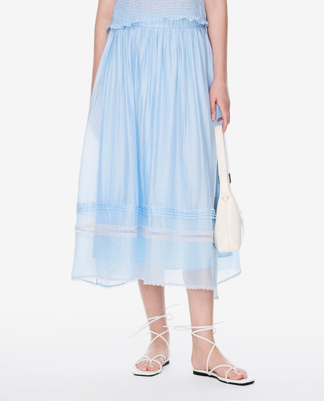 GIGI - Chân váy xếp tầng midi dáng xòe