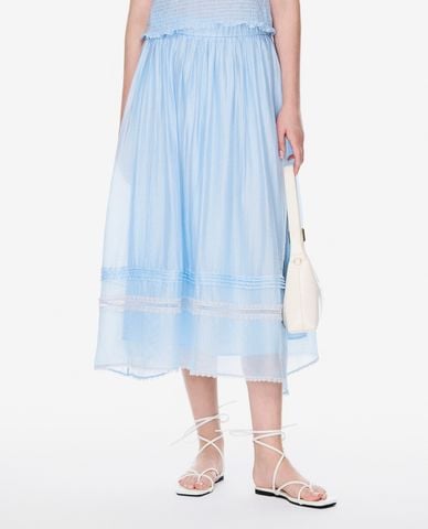  GIGI - Chân váy xếp tầng midi dáng xòe 