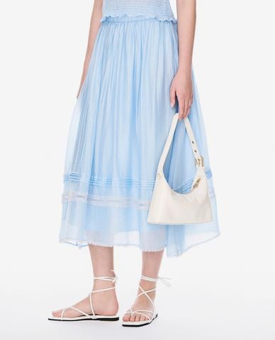  GIGI - Chân váy xếp tầng midi dáng xòe 