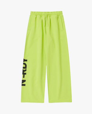  NERDY - Quần dài unisex ống rộng lưng thun Vertical Logo 