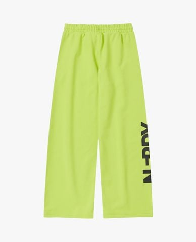  NERDY - Quần dài unisex ống rộng lưng thun Vertical Logo 