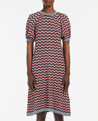  WEEKEND MAX MARA - Đầm dệt kim midi cổ tròn tay phồng Odeon 