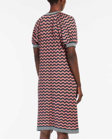  WEEKEND MAX MARA - Đầm dệt kim midi cổ tròn tay phồng Odeon 