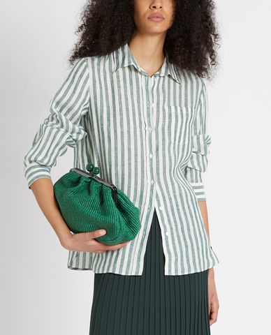  WEEKEND MAX MARA - Ví nữ cầm tay thời trang Raffia Pasticcino 