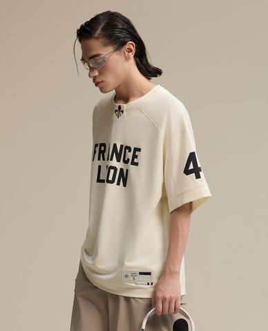  PALLADIUM - Áo thun nam cổ tròn tay ngắn in họa tiết 