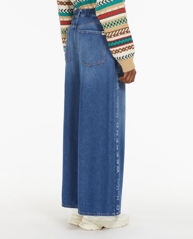  WEEKEND MAX MARA - Quần jeans nữ ống rộng thời trang Lisotte 