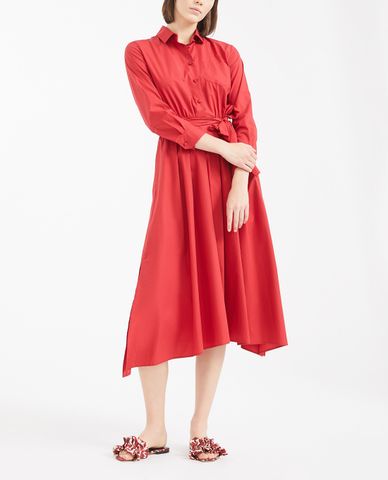  WEEKEND MAX MARA - Đầm midi cổ bẻ tay dài phối nút cài thời trang 