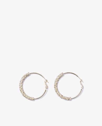  CECI - Khuyên tai nữ khoen tròn đính đá sang trọng 