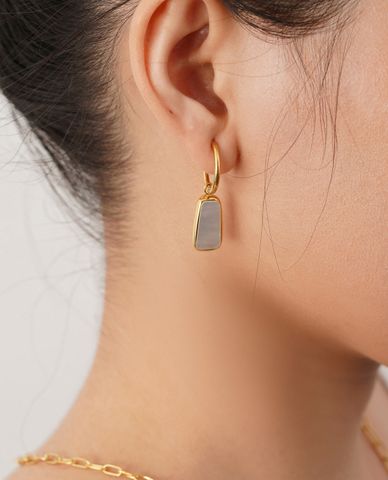  CECI - Khuyên tai nữ khoen tròn dáng thả thời trang 