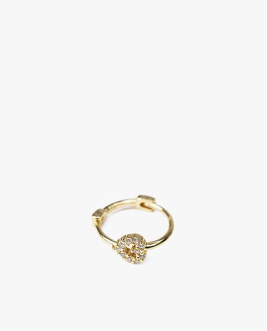  CECI - Khuyên tai nữ đơn khoen tròn phối hình trái tim nhỏ 