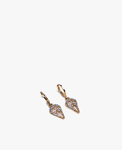  CECI - Khuyên tai nữ khoen tròn mặt đính đá thời trang 