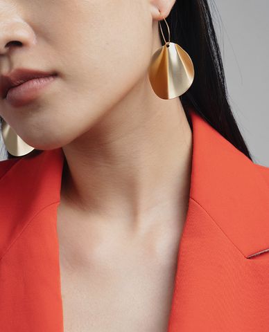  CECI - Khuyên tai nữ dáng thả mặt tròn độc đáo 