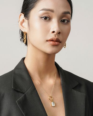  CECI - Khuyên tai nữ mắc xích cá tính 