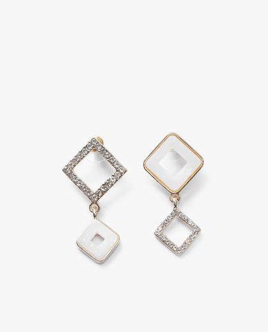  CECI - Khuyên tai nữ dáng thả thiết kế hình thoi thời trang 