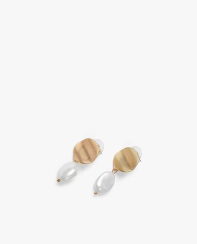  CECI - Khuyên tai nữ xỏ lỗ dáng thả phối ngọc sang trọng 