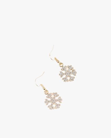  CECI - Khuyên tai nữ hình bông tuyết đính đá sang trọng 