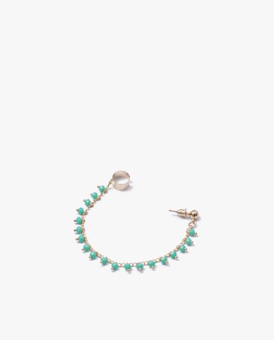  CECI - Khuyên tai nữ dạng kẹp chuỗi hạt dài nữ tính 