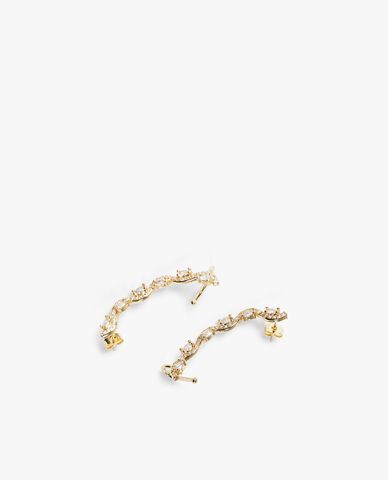  CECI - Khuyên tai nữ xỏ lỗ phối treo vành sang trọng 