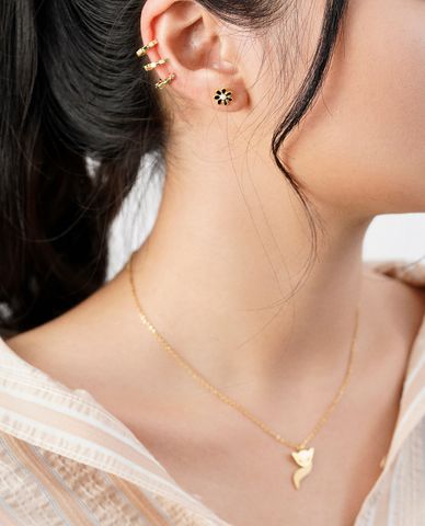  CECI - Khuyên tai nữ dạng kẹp 3 vòng cá tính 